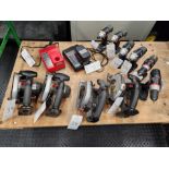 Lot of 19.2V Craftsman Tools Including: (2) 1/2" Drill Drivers, (4) 1/4" Impact Drivers, (3) Trim