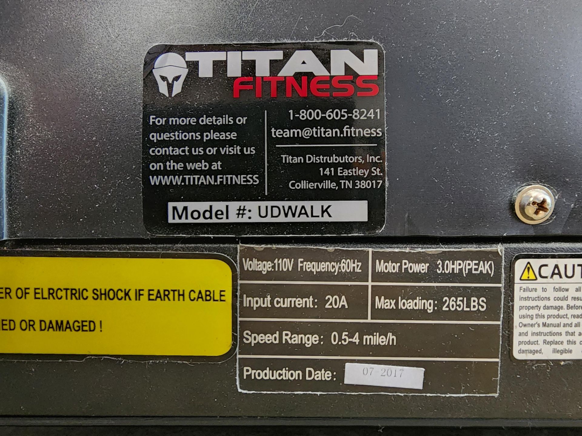 Titan Fitness Under-Desk Walking Treadmill (Tested- Working) - Image 6 of 6