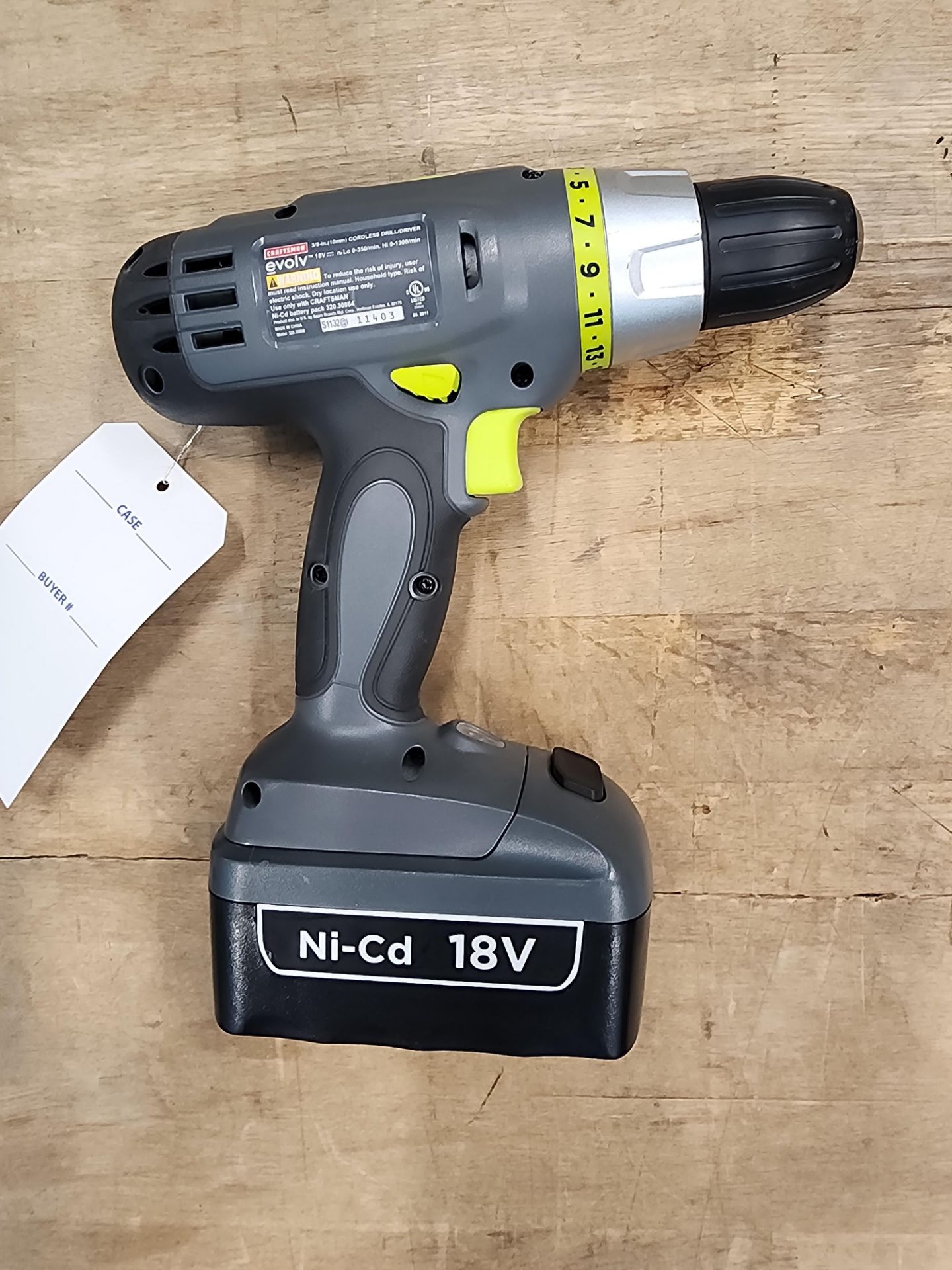 Craftsman evolv 18V 3/8" Cordless Drill/Driver w/Battery (No Battery Charger) - Image 3 of 4