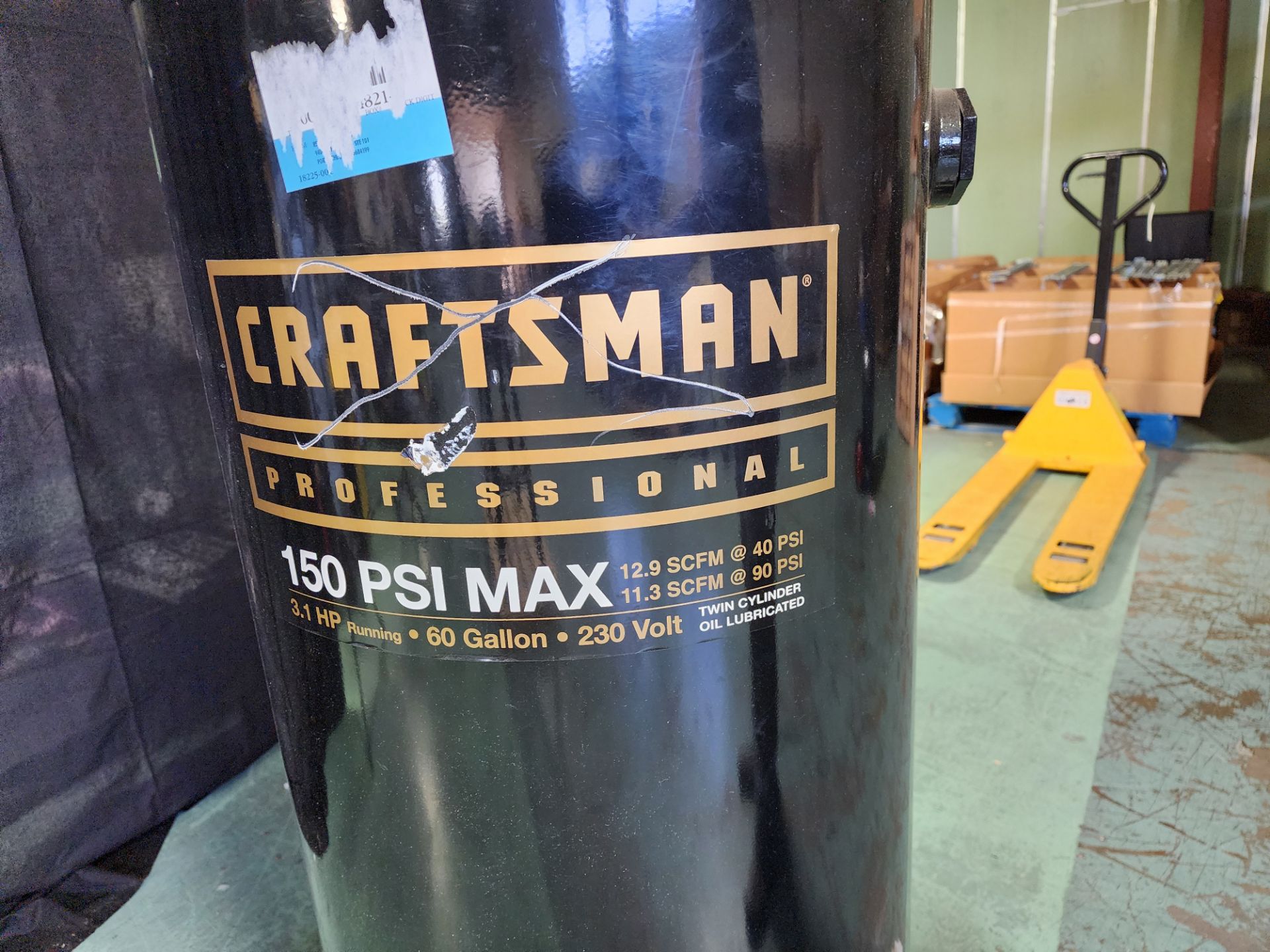 Craftsman Professional Air Compressor - LISTED AS "SALVAGE": 150 PSI, 240 Volt, 3.1 HP, 60 Gallon - Image 9 of 11