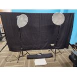 Photo Booth Kit Including: Backdrop Alley Kit w/(2) Adjustable Stands, (3) 3' Sections Cross Bar &