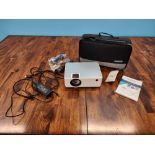 Fangor Model F-506 Home Theater Projector w/Stand, Cables, Soft Case & Box