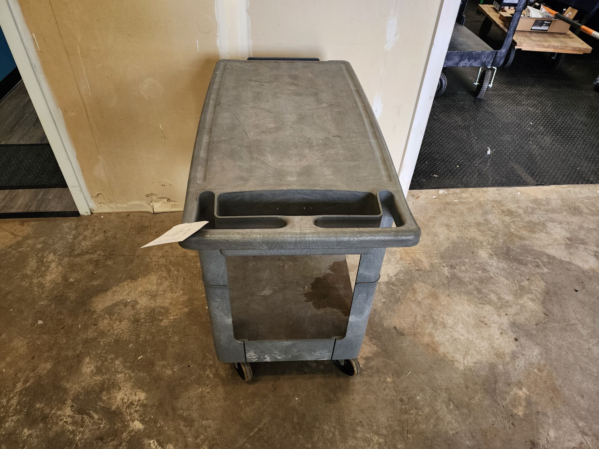 Gray Rubbermaid Utility Cart, 2-Tier, 19"x30" - Image 2 of 3