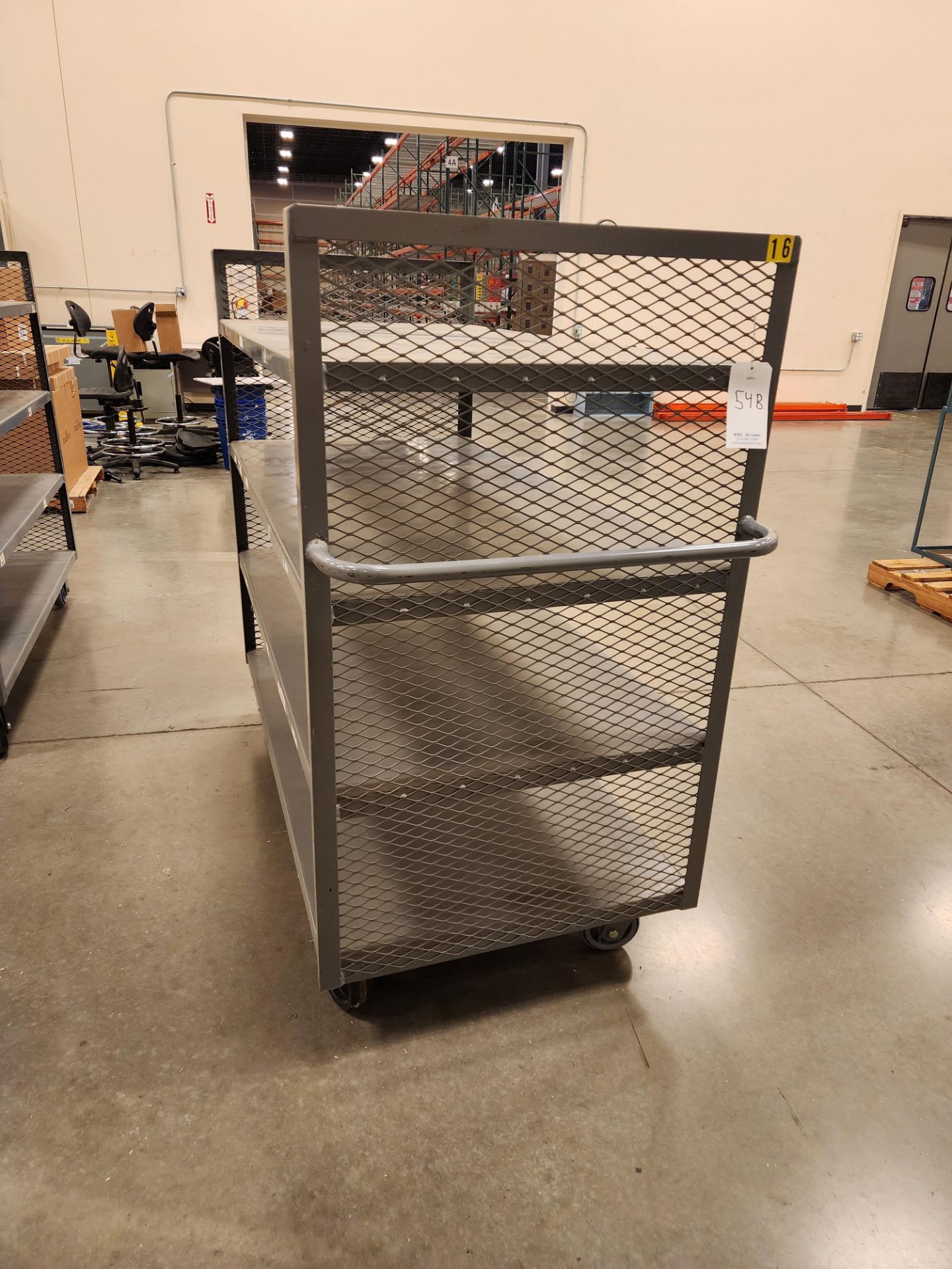 4-Tier Rolling Caged Cart - Image 2 of 3