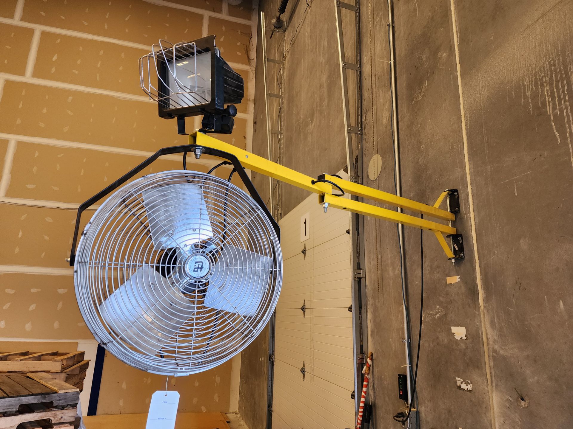 Lot of (2) Fostoria Loading Dock Arm w/Fan & Light - Image 2 of 9