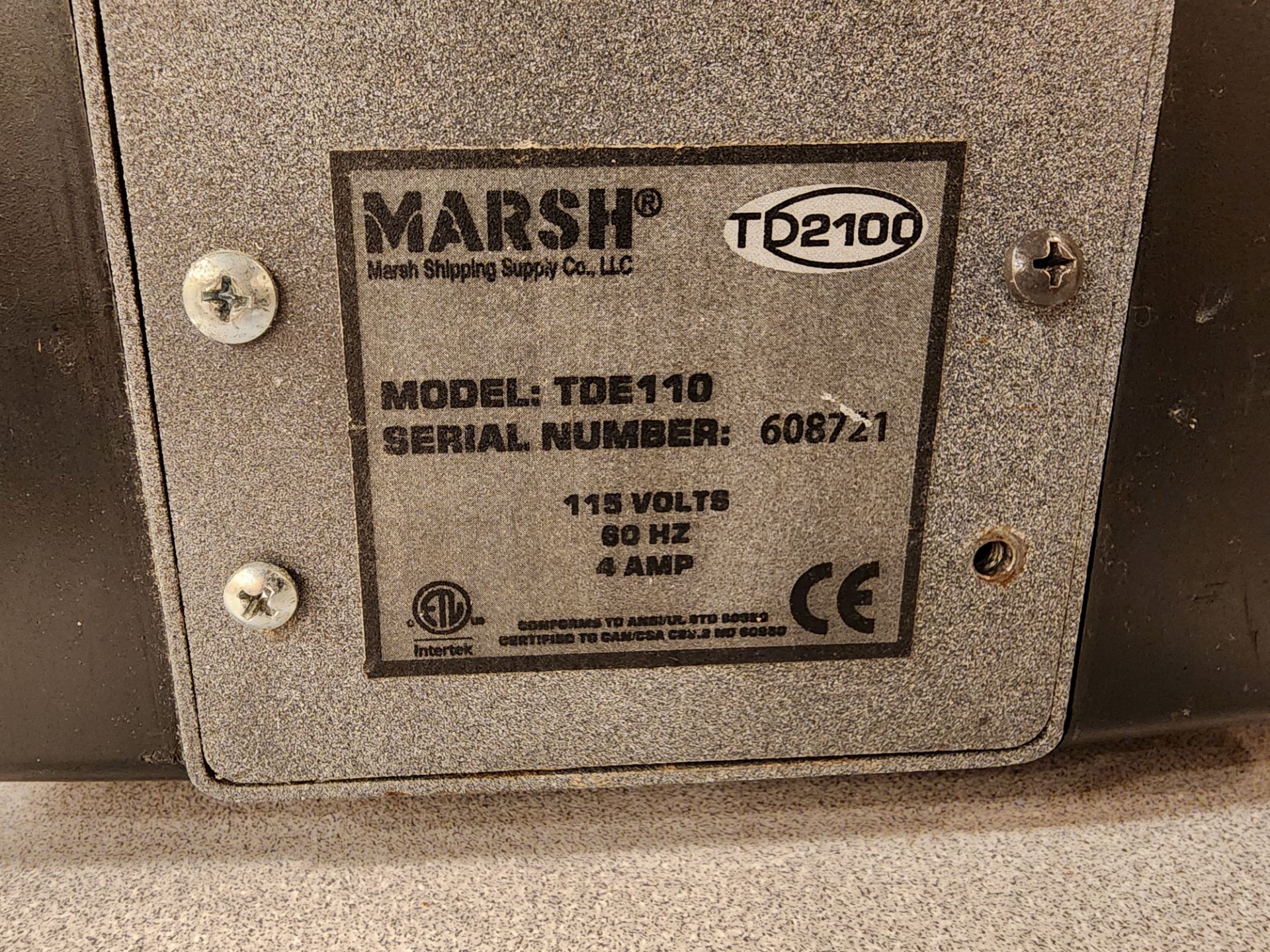 Lot of (2) Marsh TD2100 Tape Dispensers - Image 2 of 4