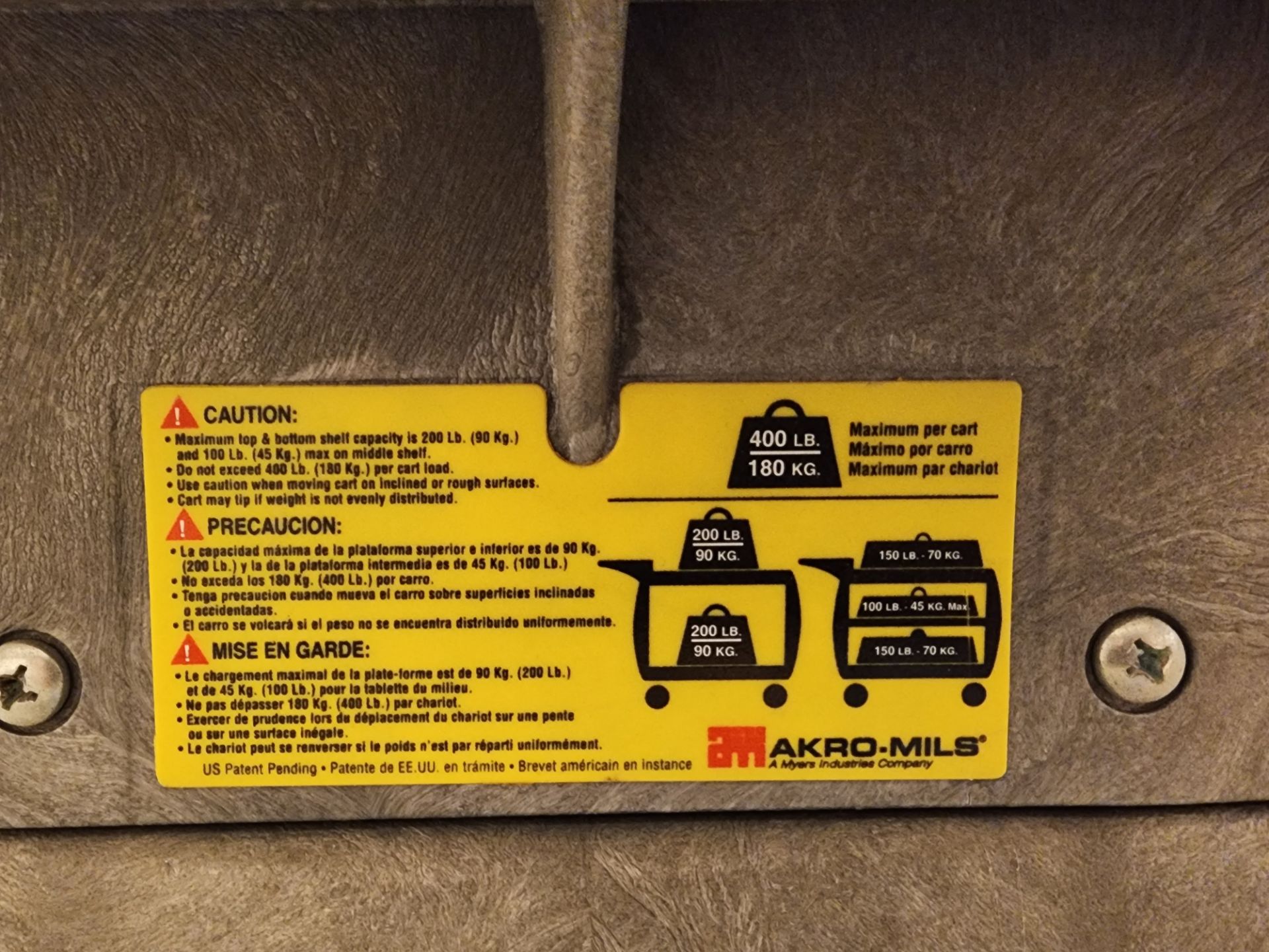 Akro-Mils 2-Tier Material Handling Cart w/U-Line Bins - Image 5 of 5