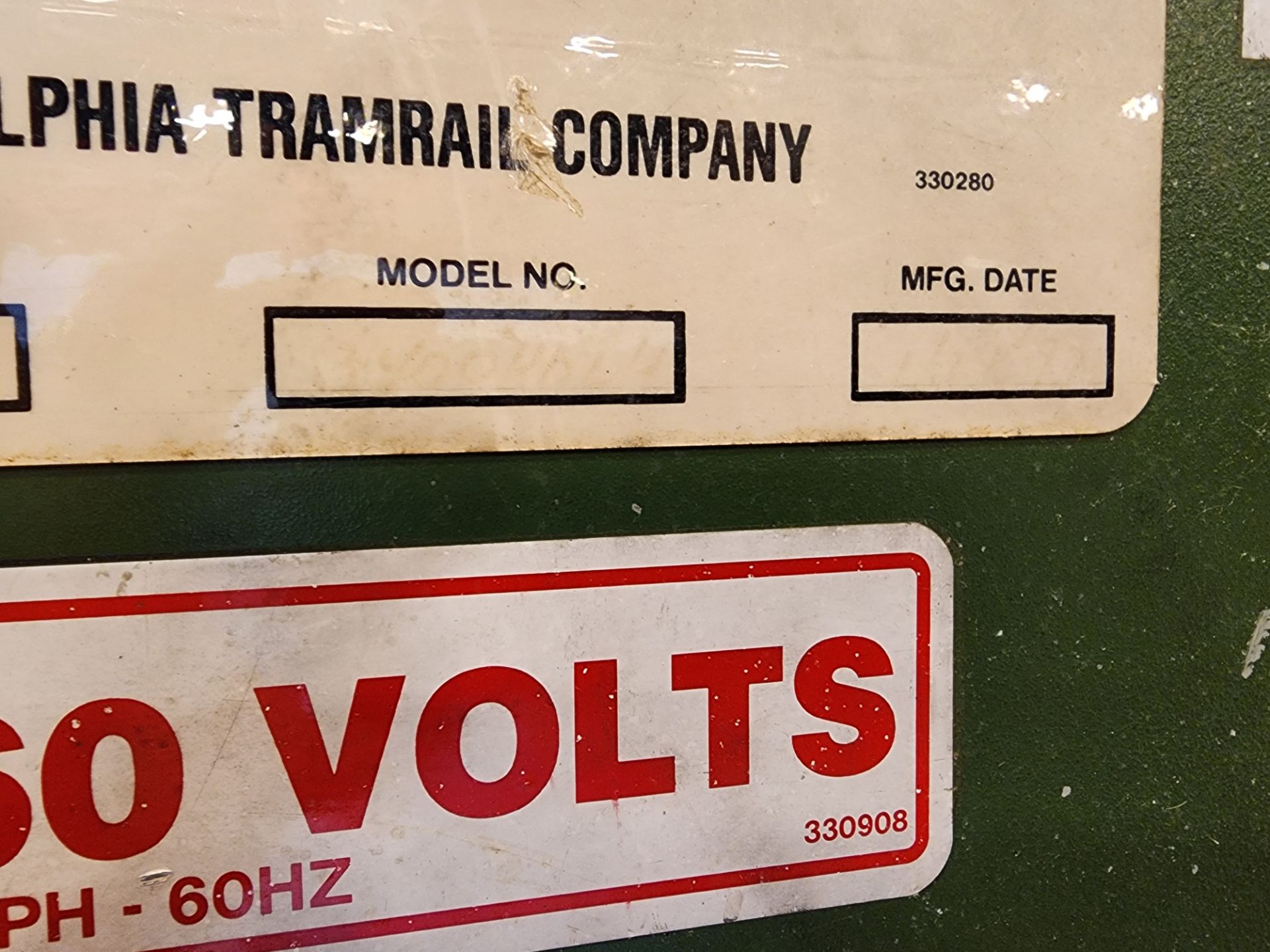 Philadelphia Tramrail Vertical Cardboard Baler, S/N 9656172 - Image 4 of 10