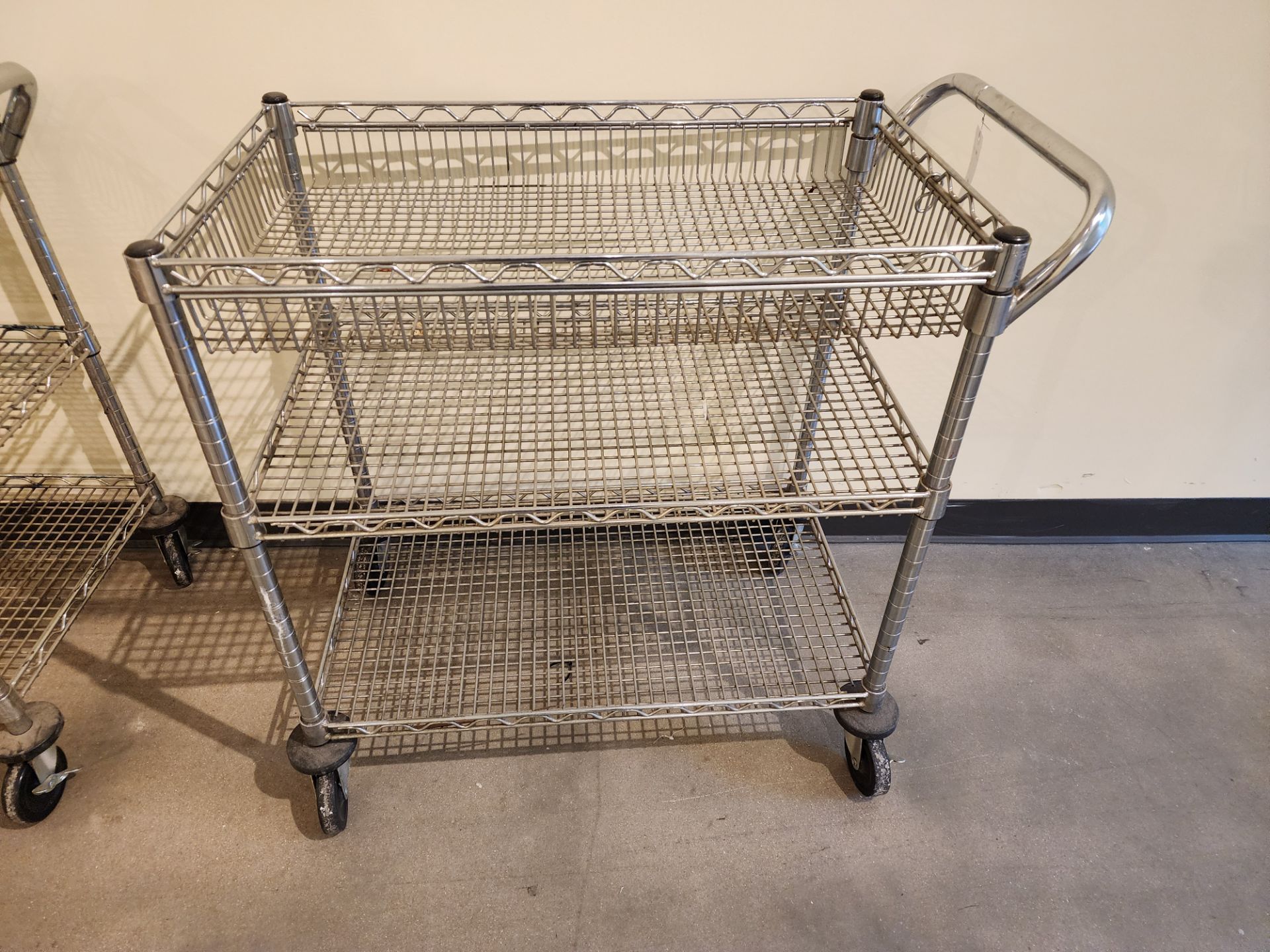 Lot of (4) Rolling Wire Carts - Image 4 of 5