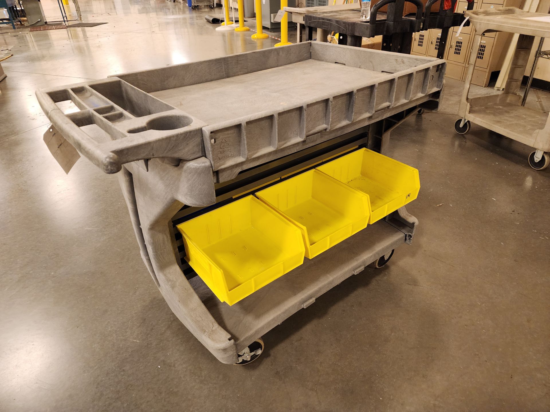 Akro-Mils 2-Tier Material Handling Cart w/U-Line Bins - Image 2 of 5