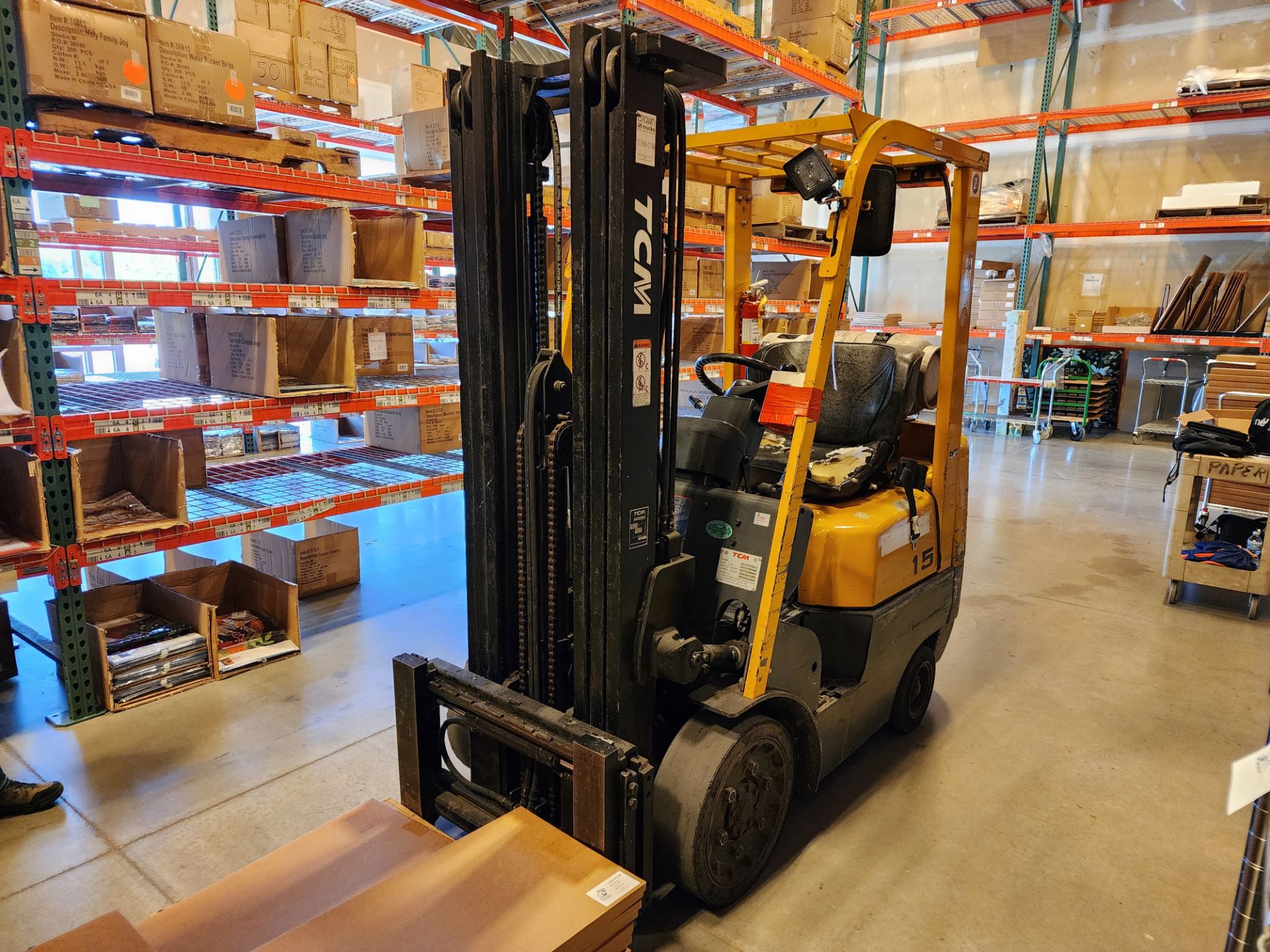 TCM Model FCG15-3L Forklift, LP Fueled, 3,000 Lb. Capacity (REMOVAL DELAYED UNTIL 6/14) - Image 6 of 9