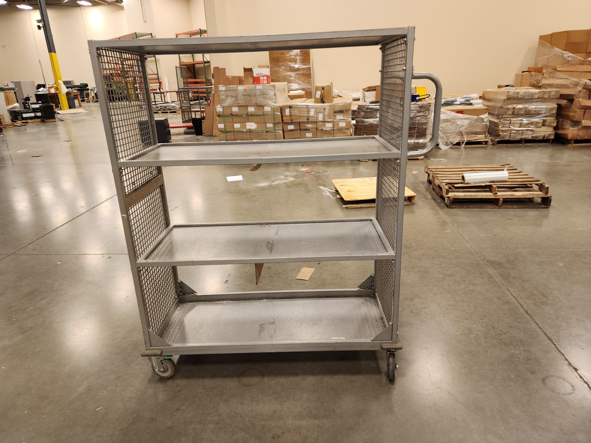 3-Tier Rolling Caged Cart - Image 3 of 3