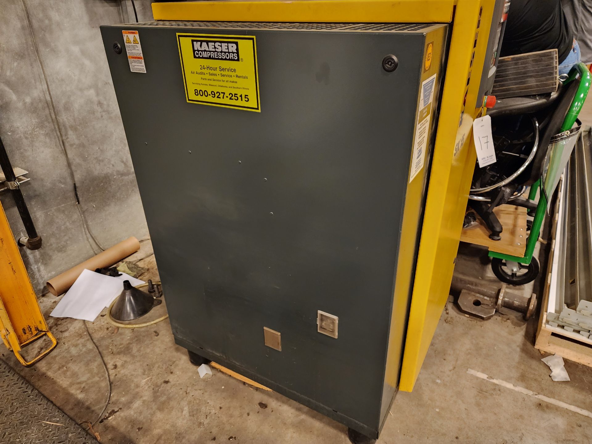 Kaeser Model SK15 Rotary Screw Air Compressor, 15HP, 125 PSIG, 28,400 Hours, S/N 1310-6803061 ( - Image 4 of 7