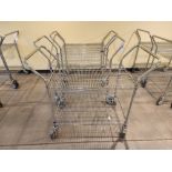 Lot of (3) U-Line 2-Tier Rolling Wire Carts