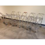 Lot of (5) U-Line 2-Tier Rolling Wire Carts