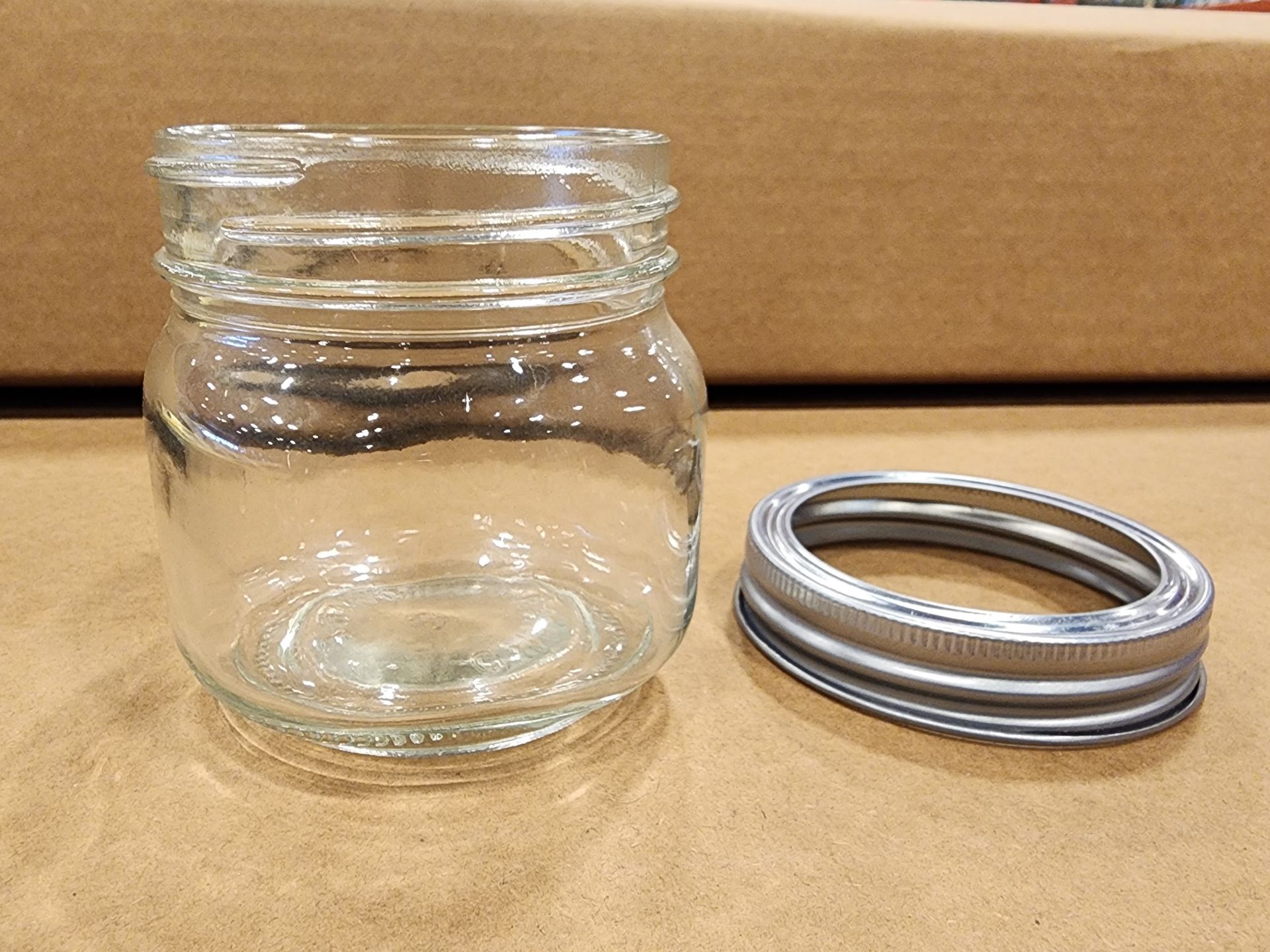 Lot of 3" Glass Jar Inventory