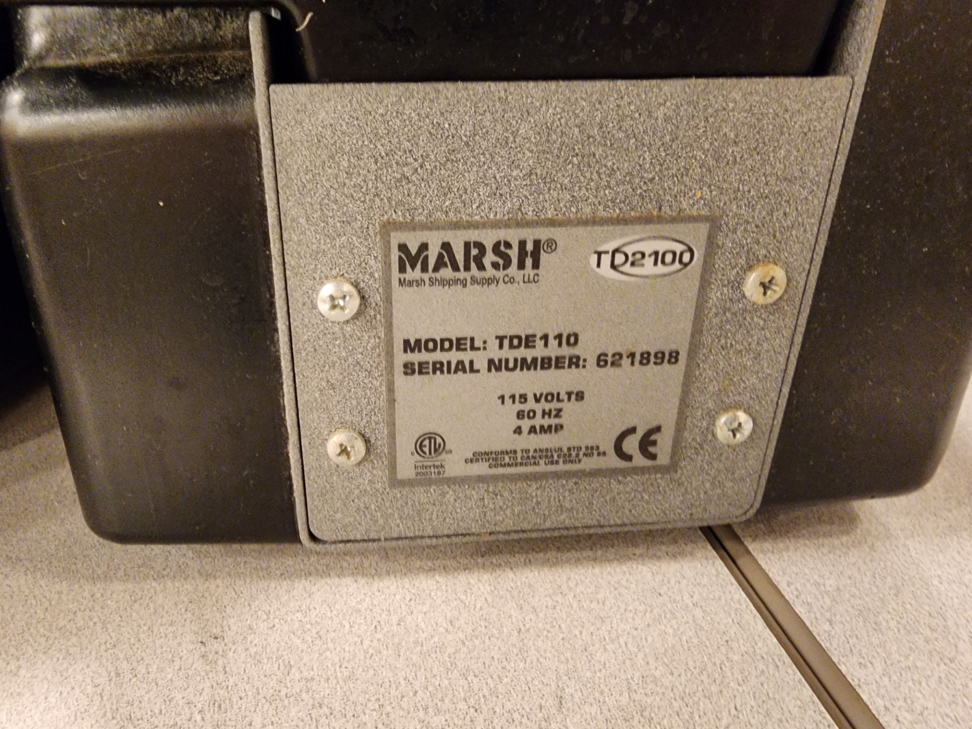Lot of (2) Marsh TD2100 Tape Dispensers - Image 3 of 5