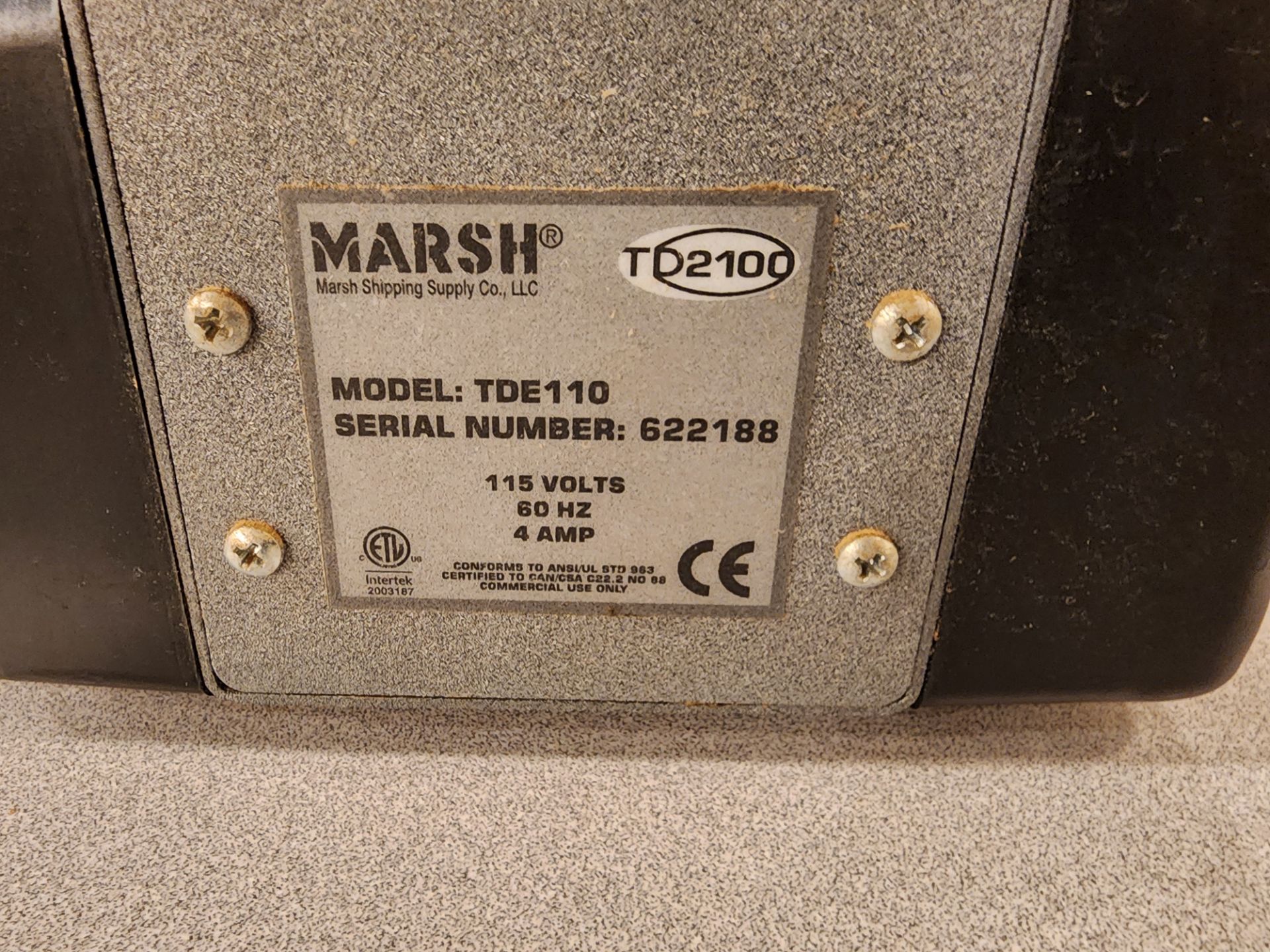 Lot of (2) Marsh TD2100 Tape Dispensers - Image 3 of 4