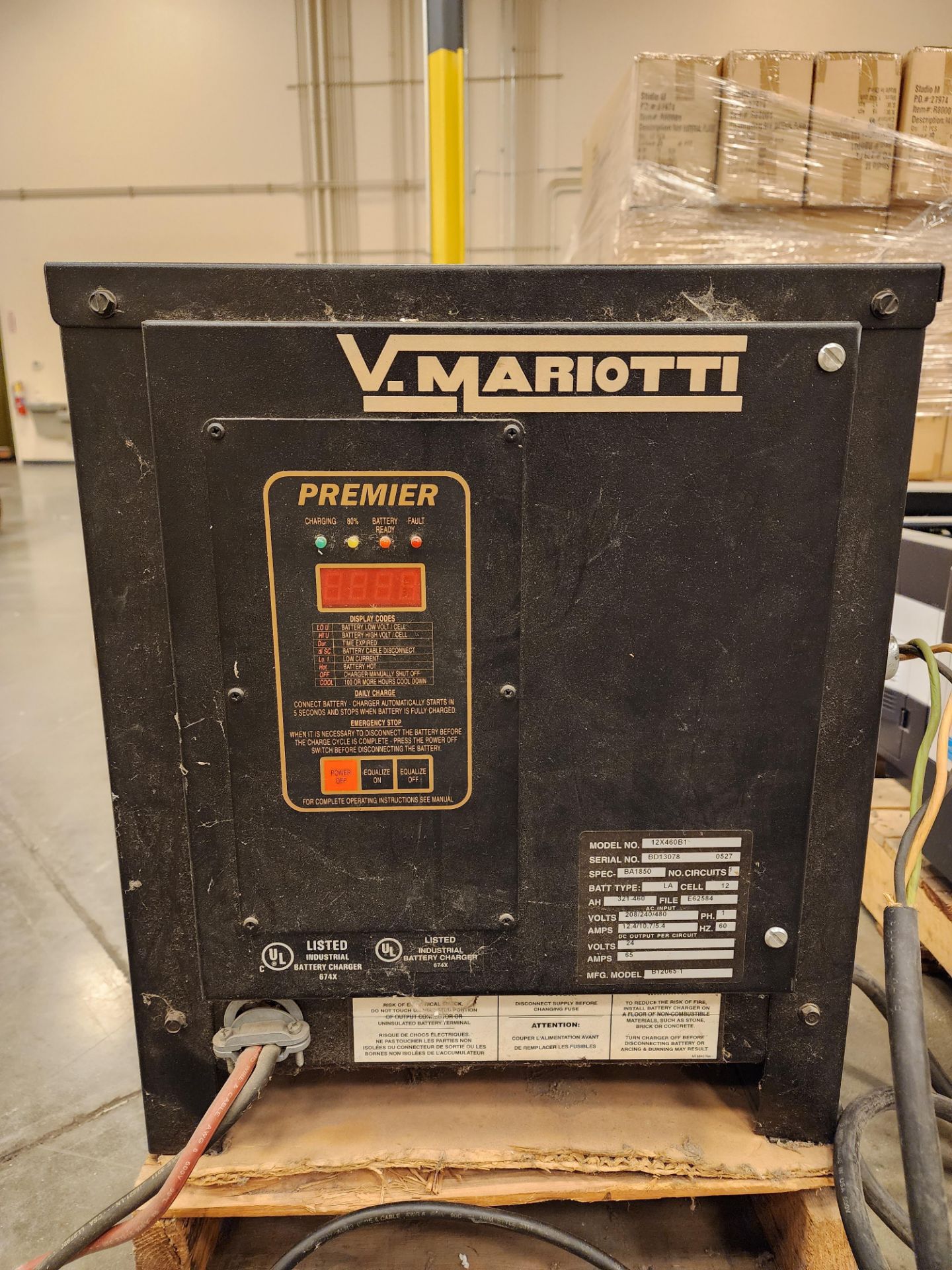 V-Mariotti Model 12X460B1 Forklift Battery Charger - Image 5 of 8