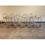 Lot of (5) U-Line 2-Tier Rolling Wire Carts