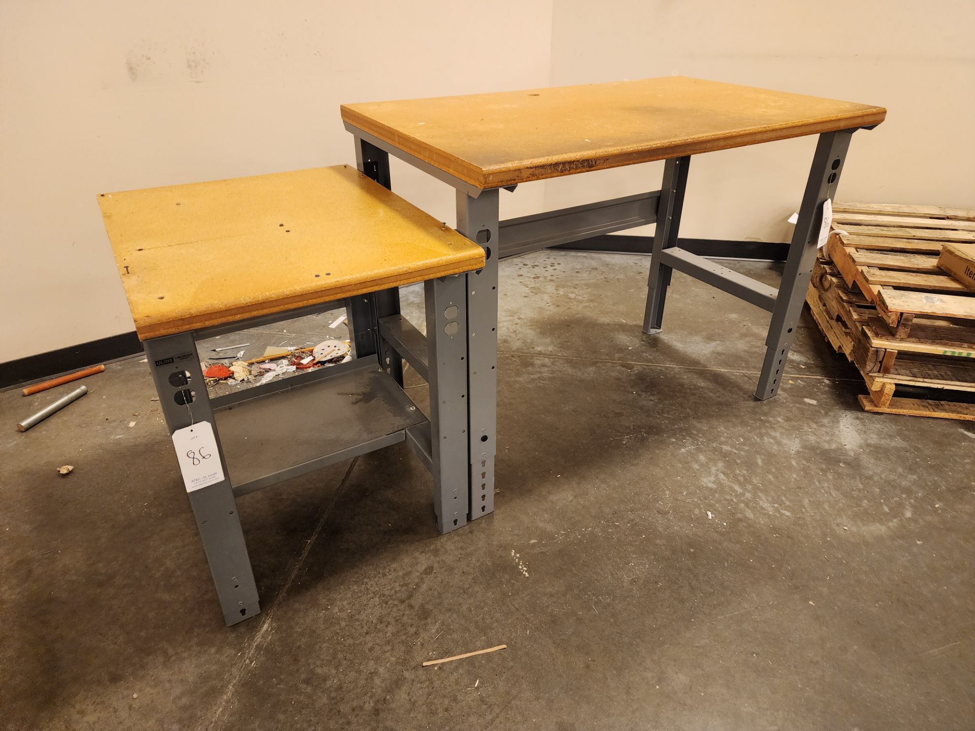 Lot of (2) U-Line Shop Tables