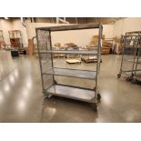 3-Tier Rolling Caged Cart