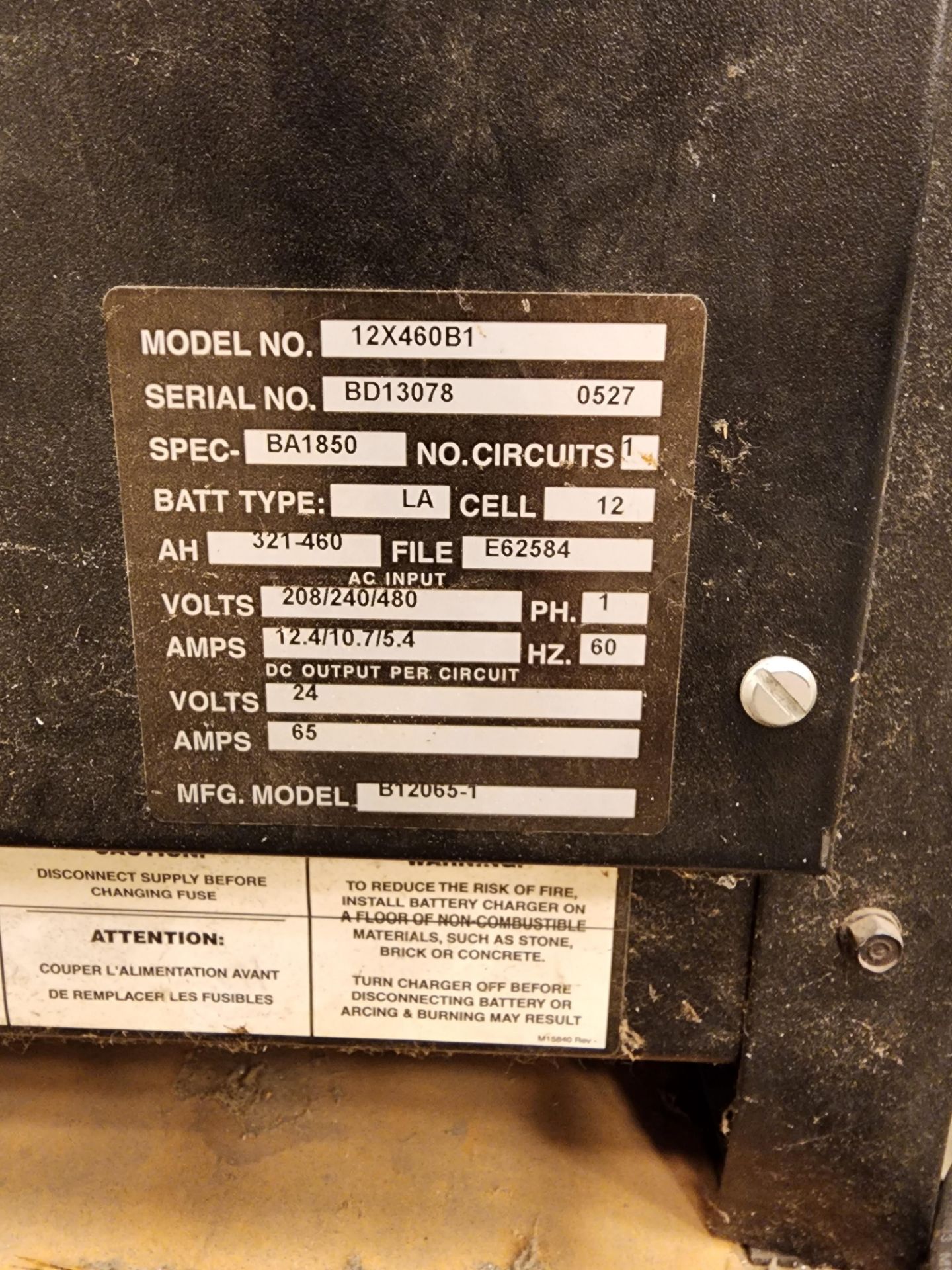 V-Mariotti Model 12X460B1 Forklift Battery Charger - Image 3 of 8