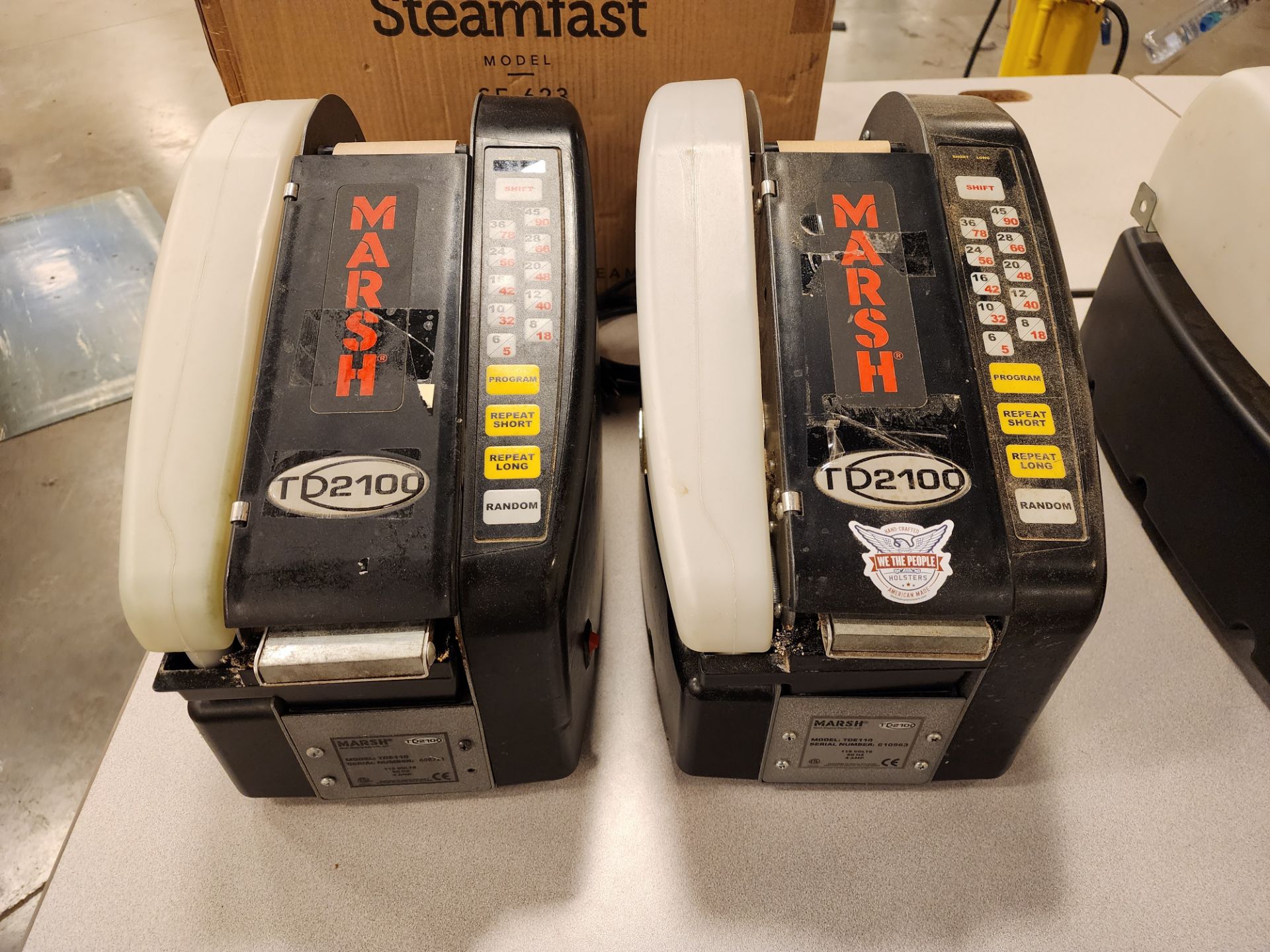 Lot of (2) Marsh TD2100 Tape Dispensers