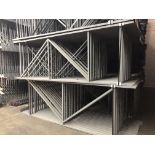 14 BAYS OF 10.5'H X 42"D X 93"L STRUCTURAL STYLE PALLET RACKS