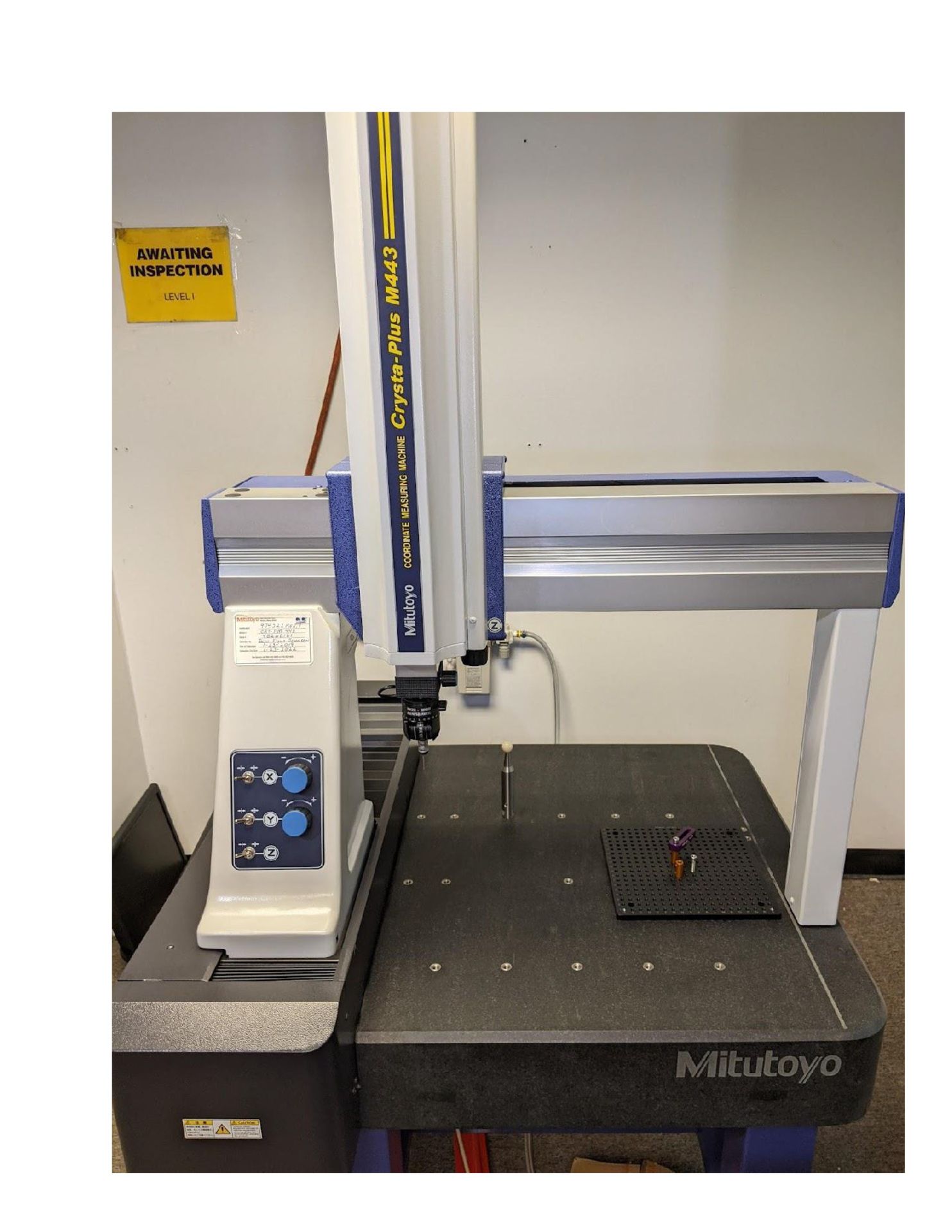 2019 MITUTOYO CRYSTA PLUS M443 SERIES COORDINATE MEASURING MACHINE WITH COMPUTER - Image 2 of 3