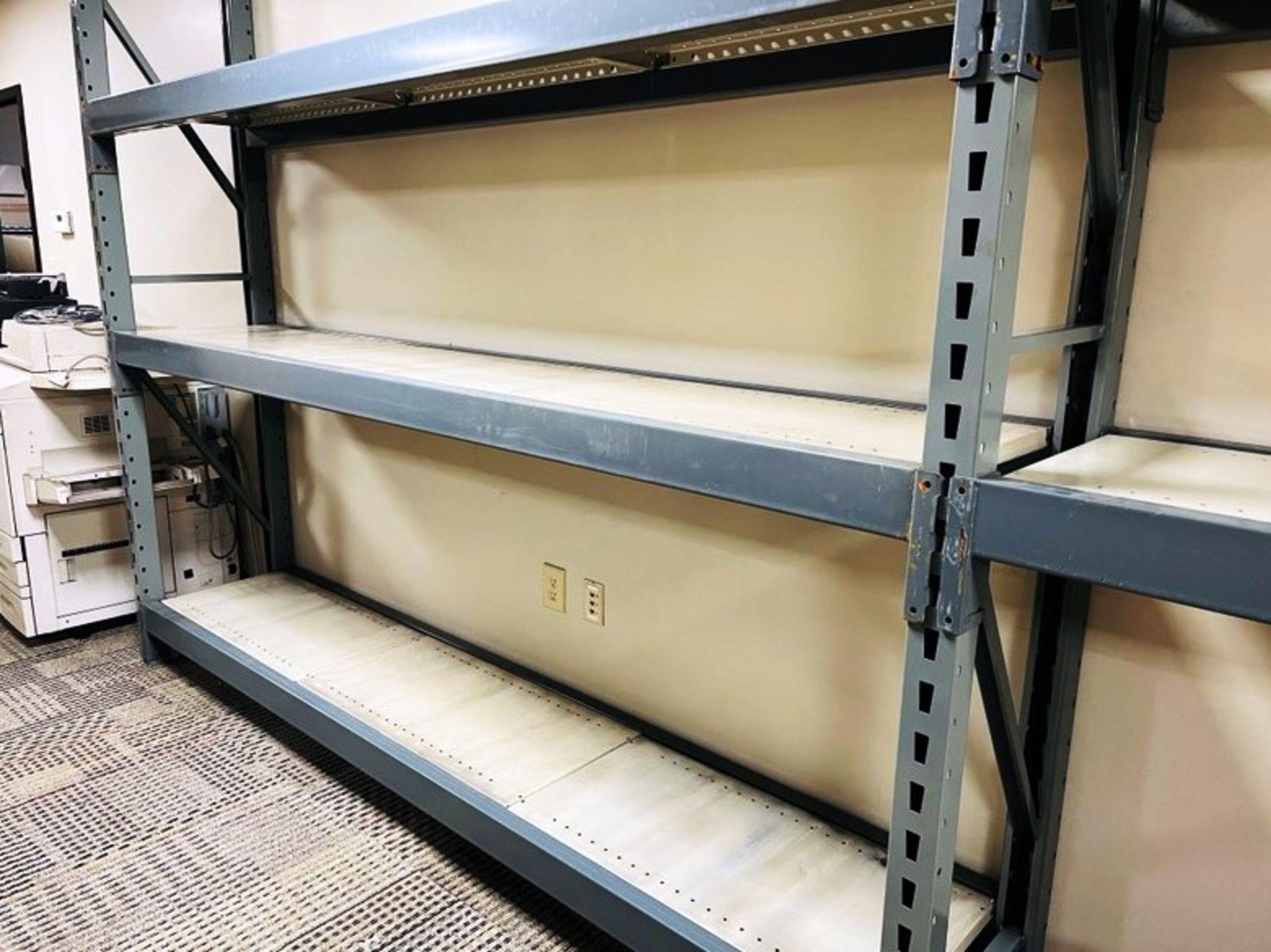 10 SECTION OF RETAIL/MERCHANDISE PALLET RACK SHELVING 8'H X 21.5"D X 108"L WITH 3 SHELVES - Image 4 of 4