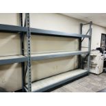 10 SECTION OF RETAIL/MERCHANDISE PALLET RACK SHELVING 8'H X 21.5"D X 108"L WITH 3 SHELVES