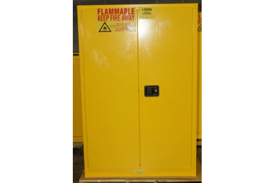 45 GALLONS FLAMMABLE MANUAL CLOSING SAFETY STORAGE CABINET, NEW - Image 2 of 3