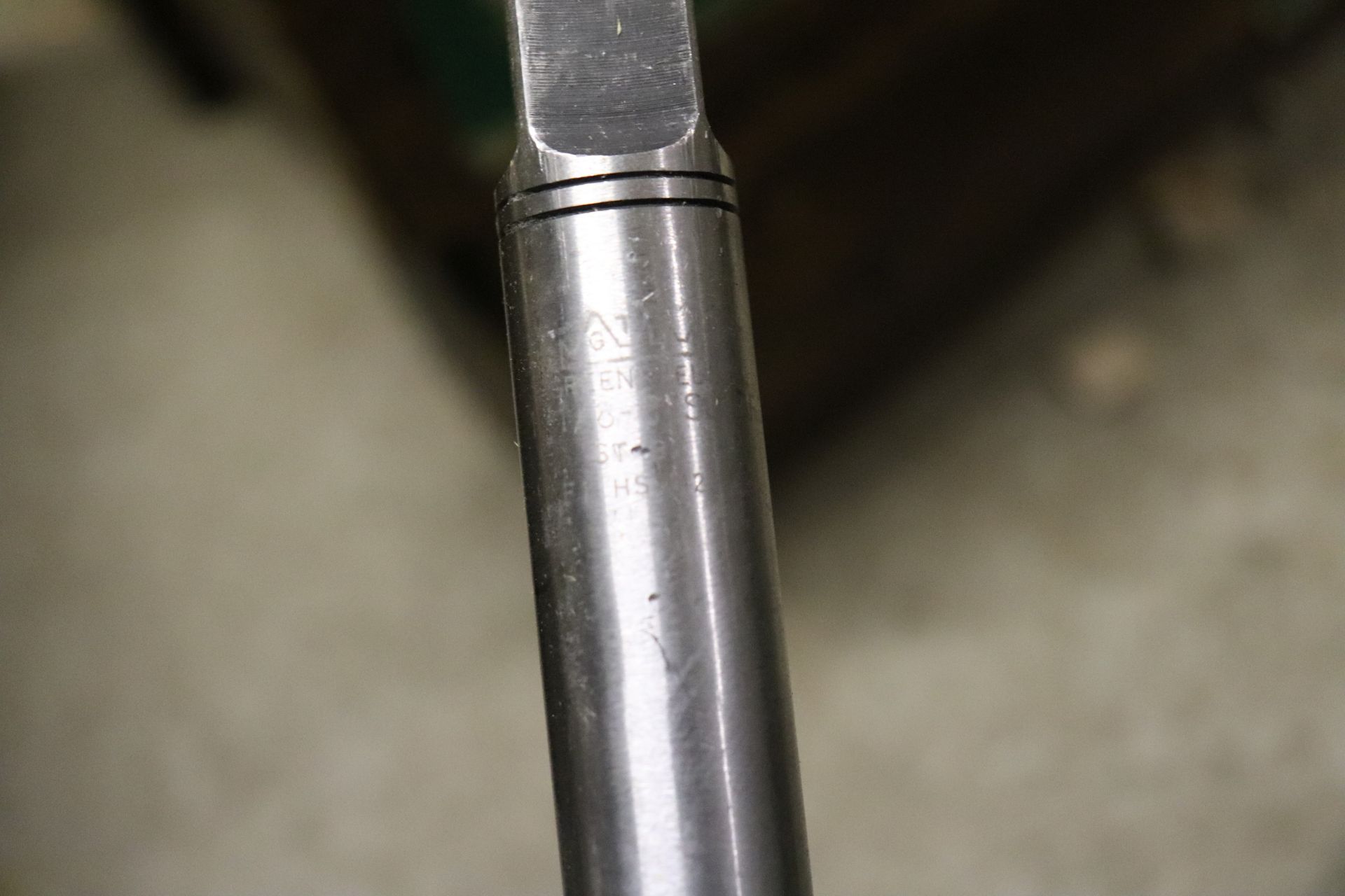 Set of three trapezoidal head taps: one 1/8-6 square and two 2¾"-3 Acme finish bores - Image 3 of 6