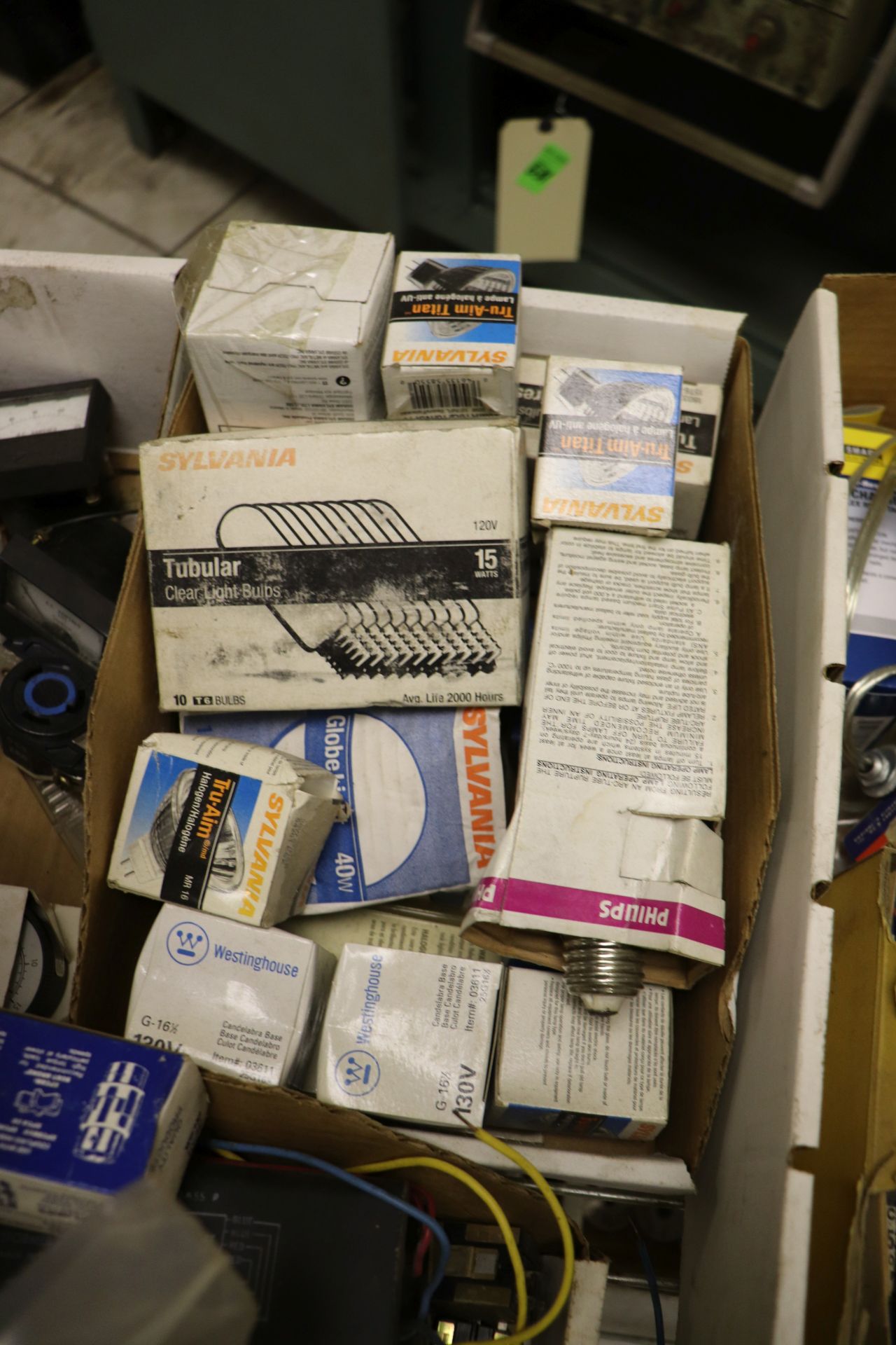 Miscellaneous electrical equipment including light bulbs, resistors, gauges, everything pictured - Image 6 of 8