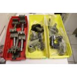 Three boxes of wire bending head tooling