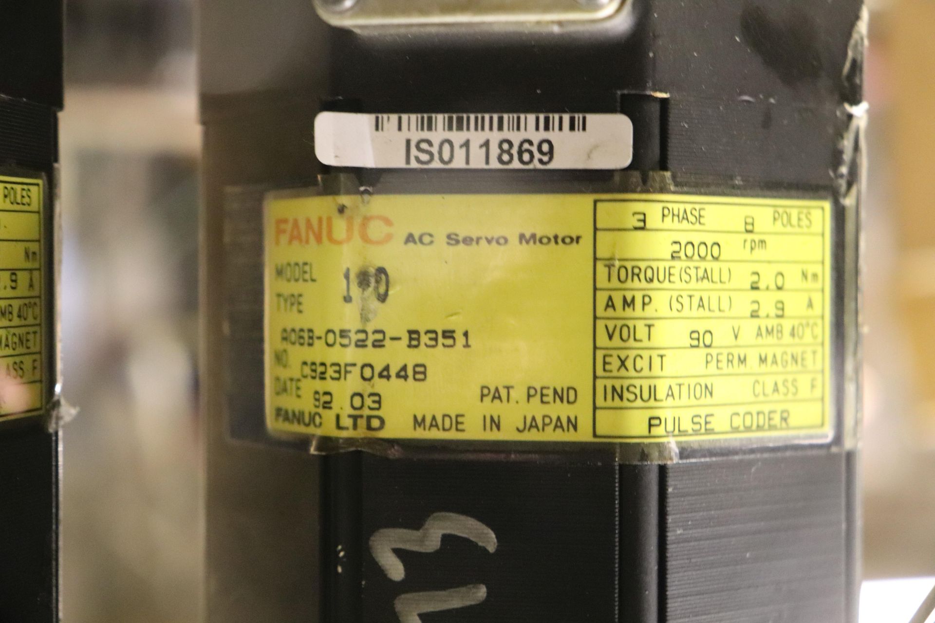 Two Fanuc AC Servo motors, model Alpha M9/3000 - Image 2 of 2