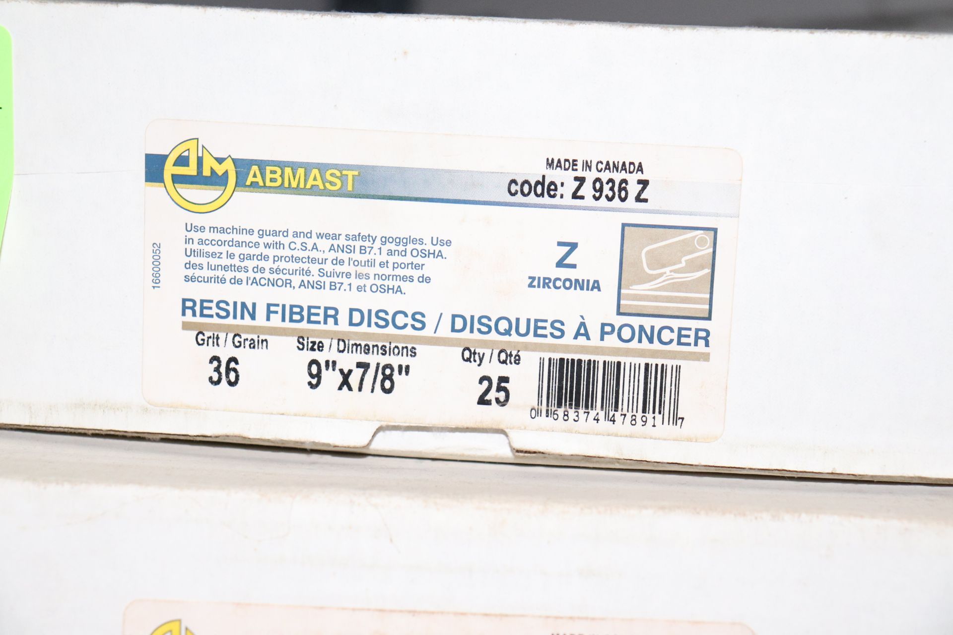 Four boxes of Abmast Resin Fiber Discs, 9", and other miscellaneous abrasives - Image 5 of 5