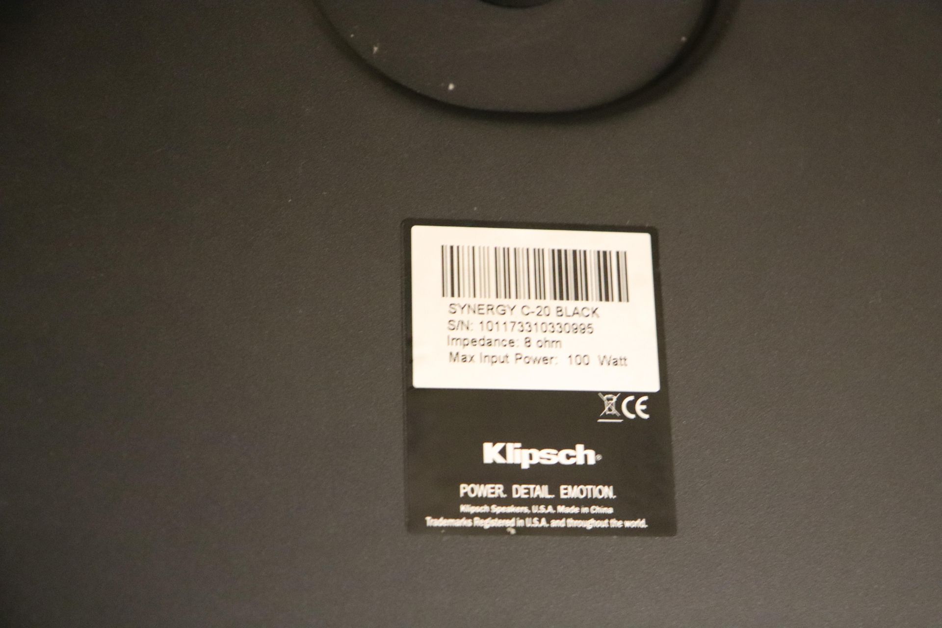 Clipsch speaker, model Synergy C-20 - Image 2 of 2