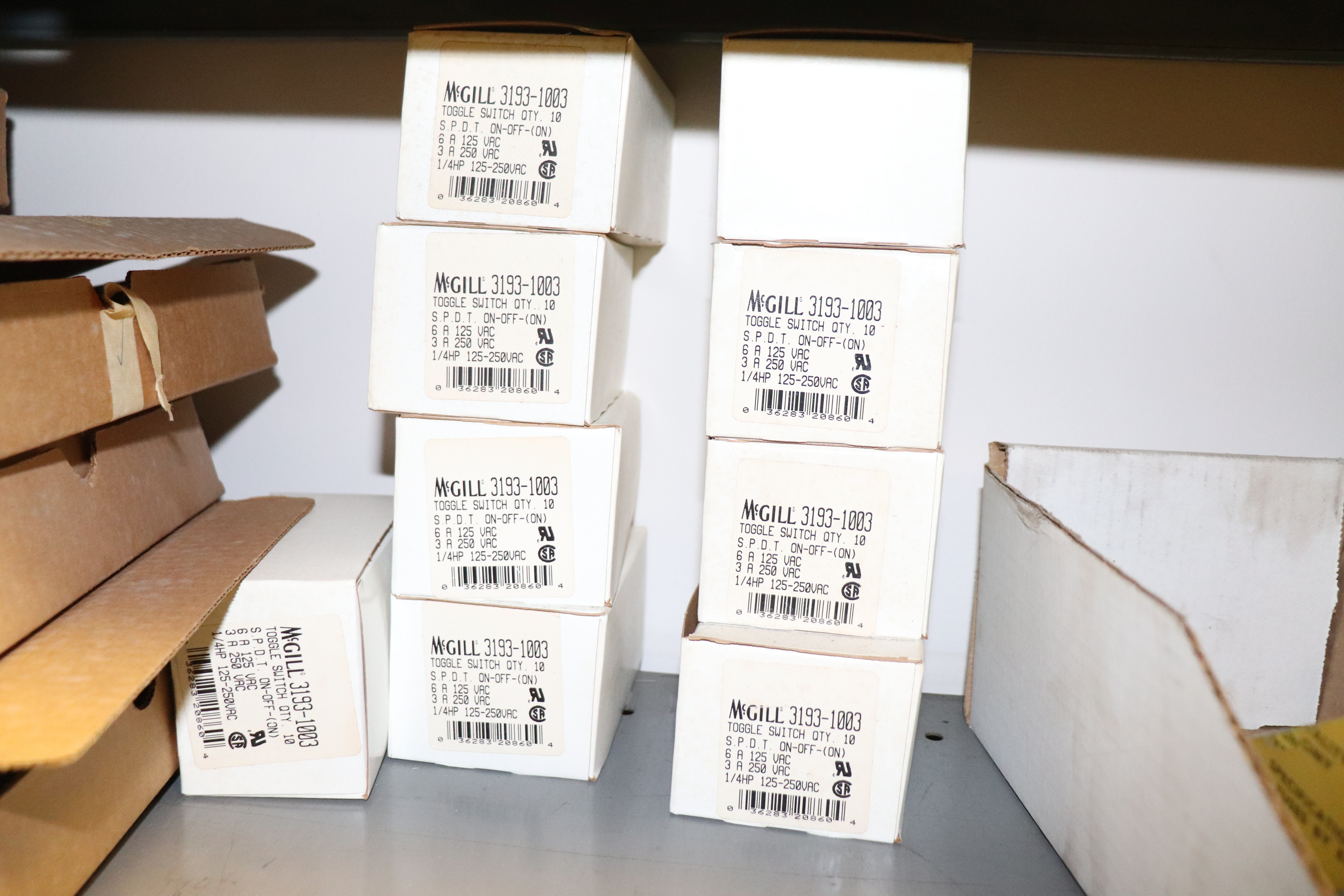thumbnail image 2 of McGill 860-101836 SPST Toggle Switch – 20A 277V, New, Ships Same Day! 2 of 10