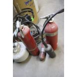 Three fire extinguishers