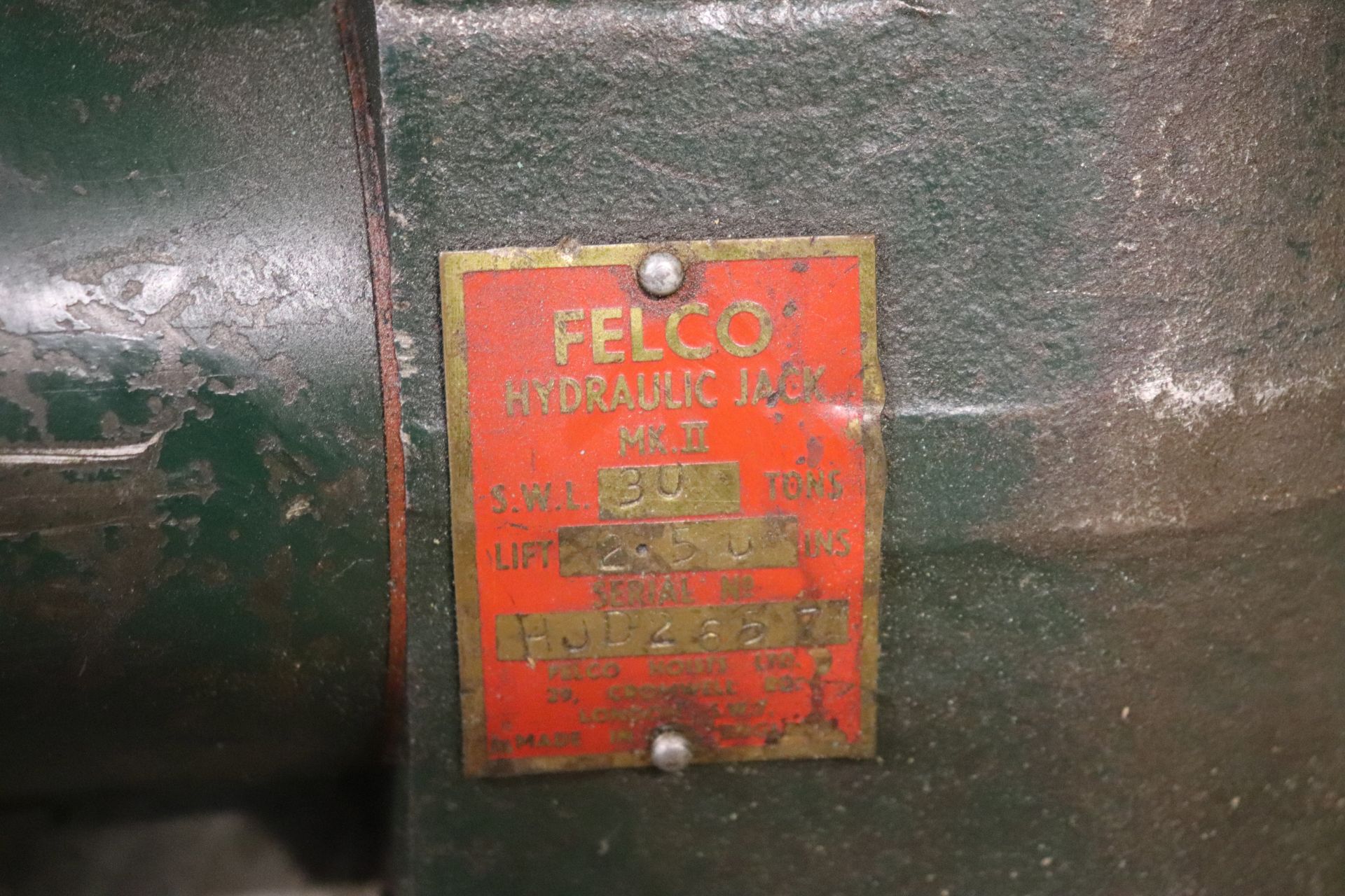 Felco hydraulic jack, 30-ton - Image 2 of 2