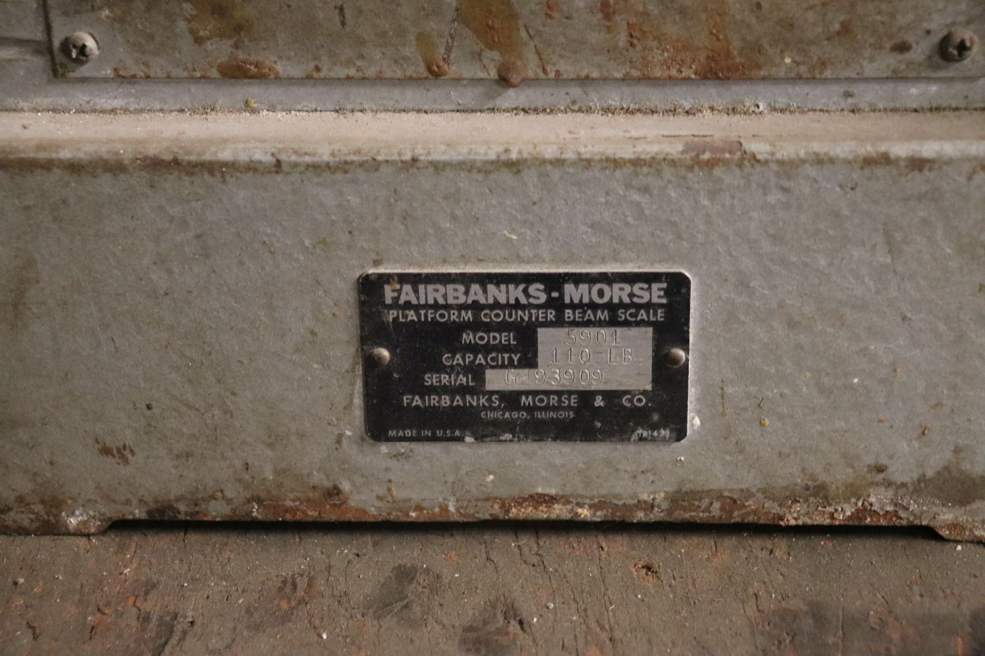 Fairbanks platform counter beam scale, model 5901 - Image 2 of 2