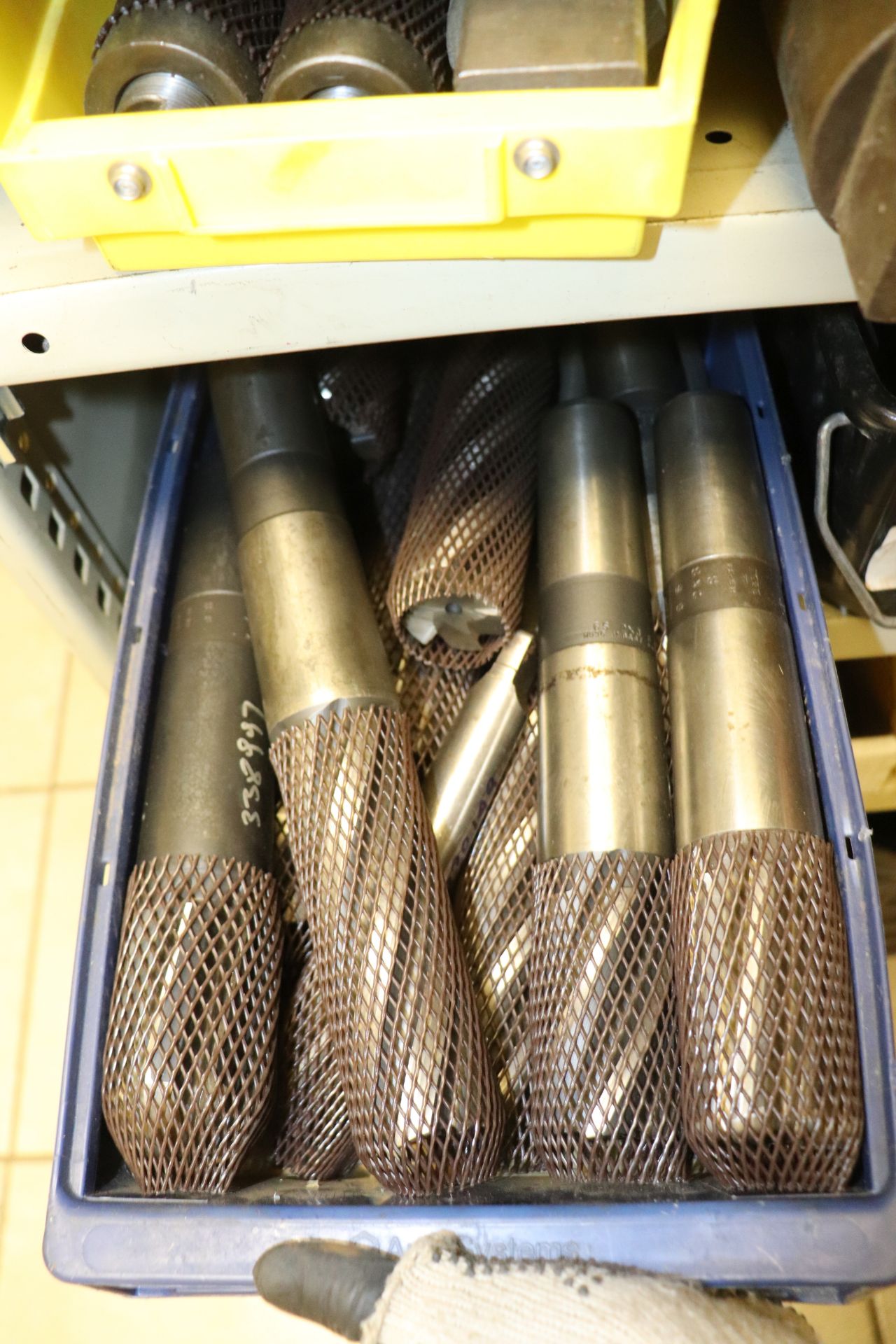 One shelf of end mills and reamers - Image 6 of 6