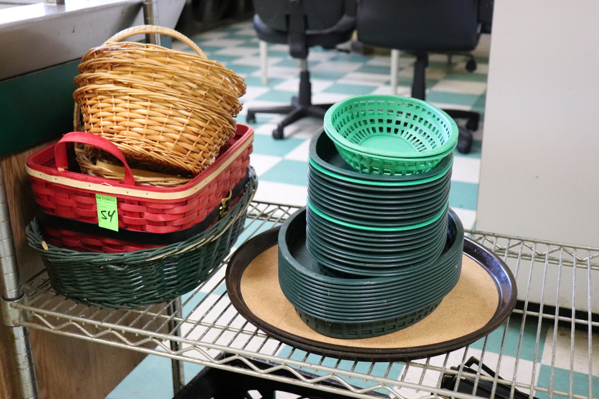 wicker and plastic bowls