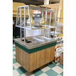 The Delfield Co. Two bay food warming station with sneeze guard Model V_custom serial 107665 M