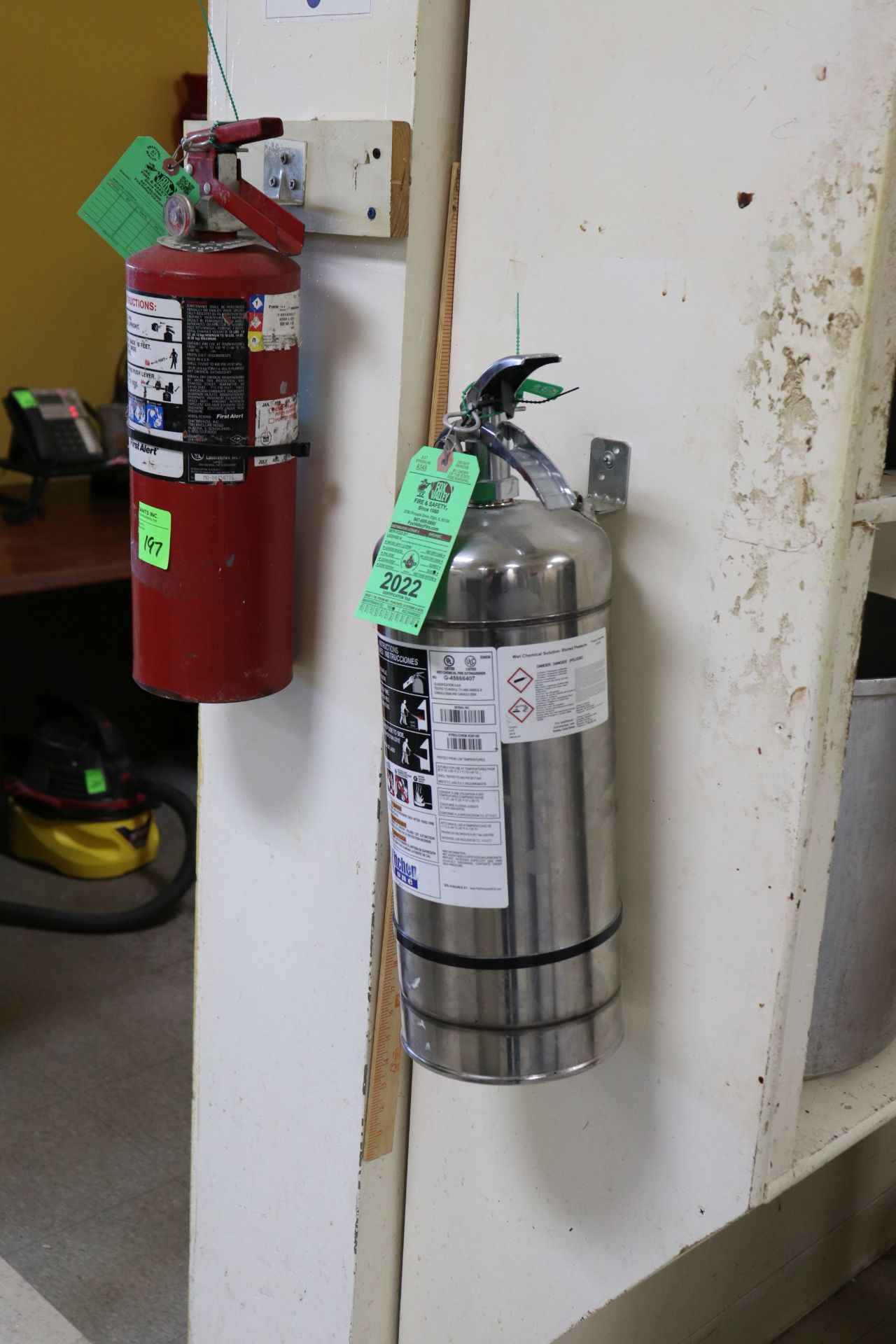 Two fire extinguishers