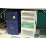 Two piece plastic storage