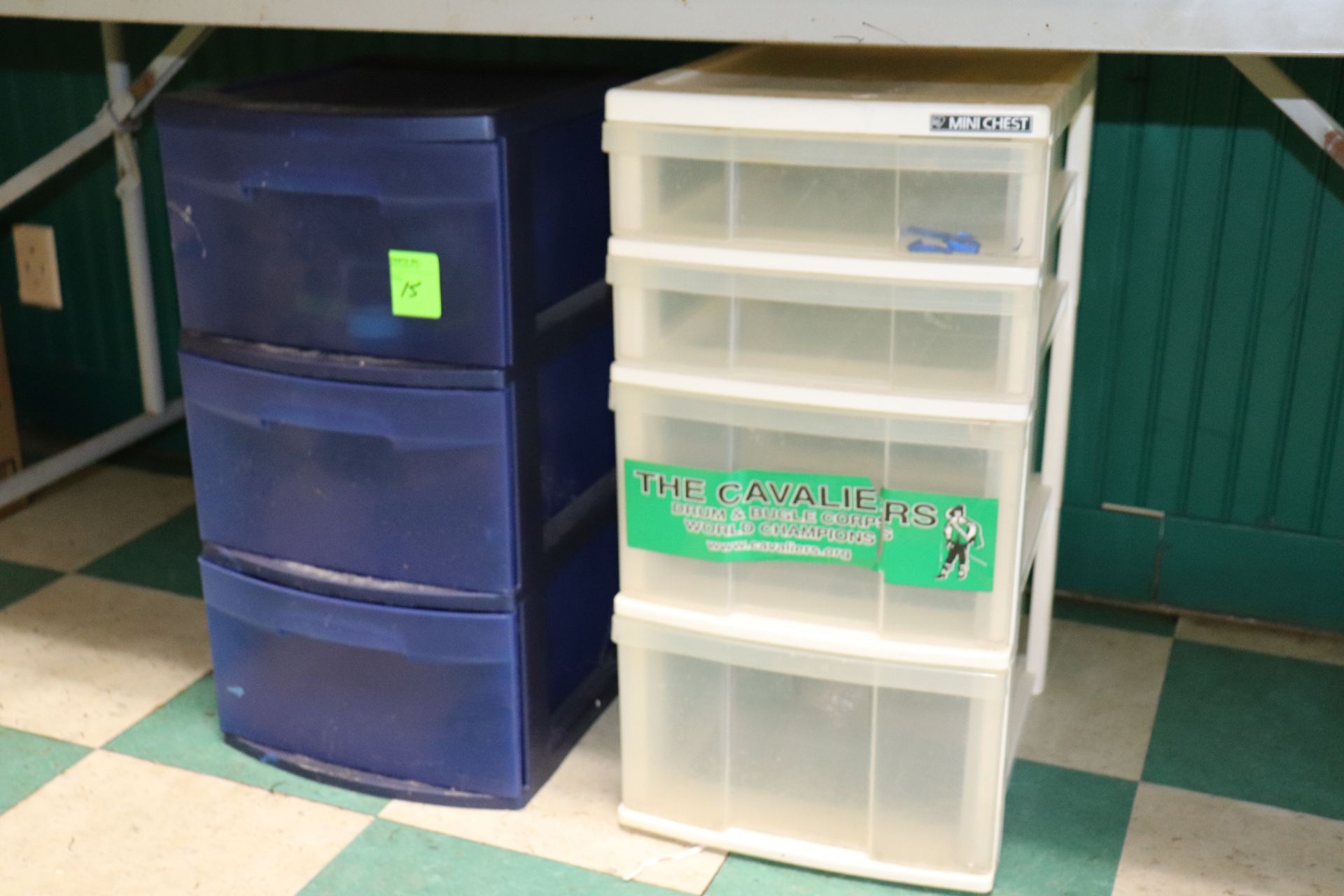 Two piece plastic storage