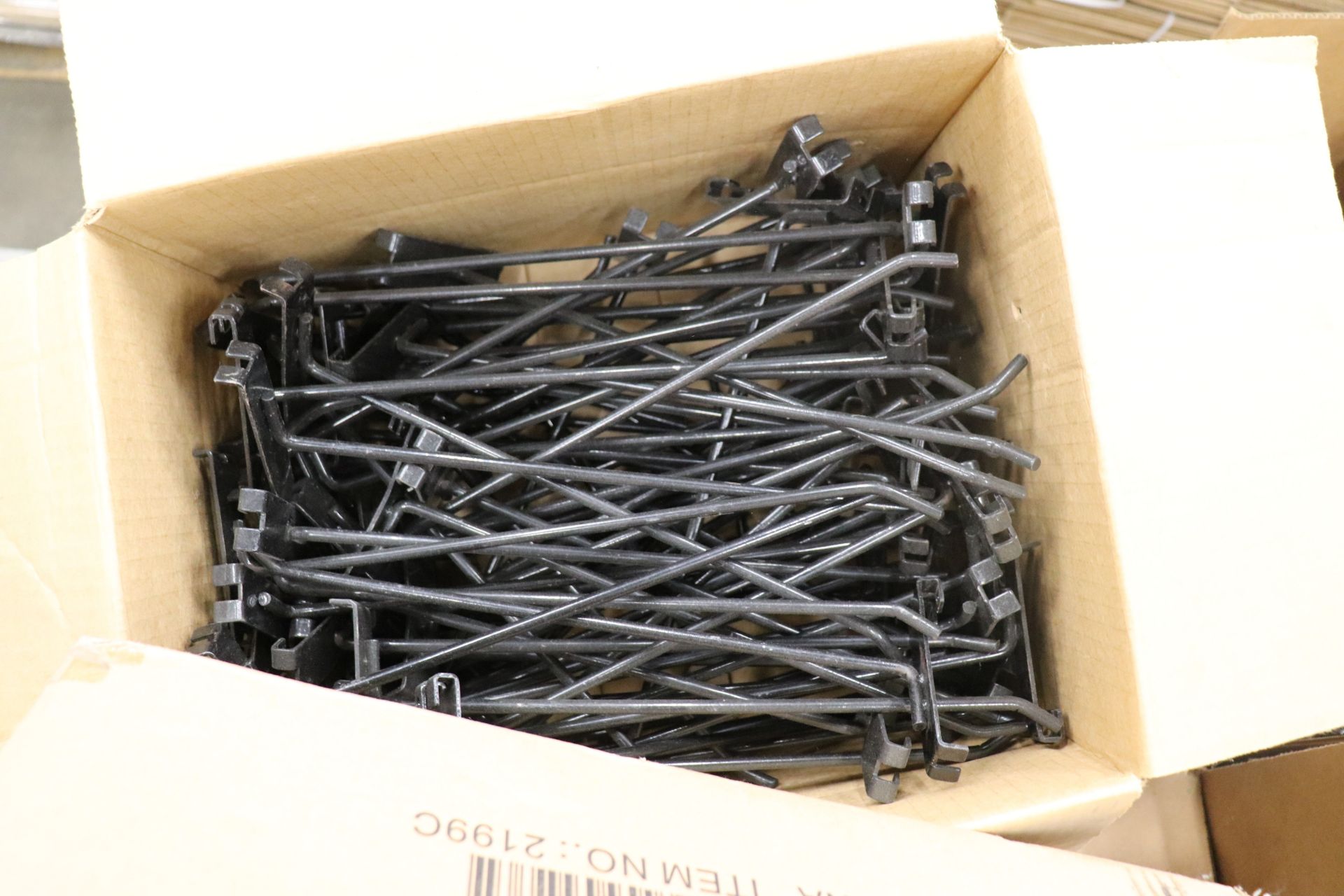 Approximately six boxes of various size slat wall display hooks - Image 6 of 8